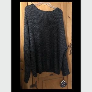 Ava and Viv black metallic sweater 4X NWT